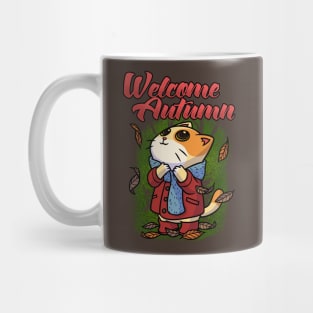 Welcome Autumn Fall Seasons Funny Cute Cat Gift Mug